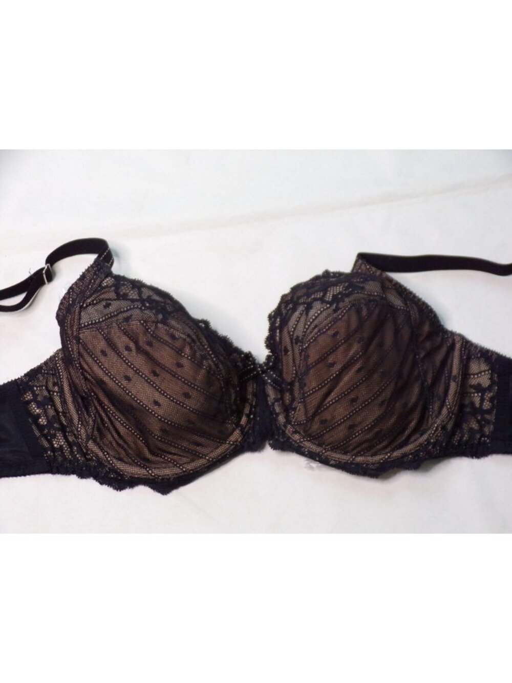 🆕CHANTELLE Rive Gauche Full Coverage Underwire Bra 38DDDD Black #3281 - Picture 12 of 15